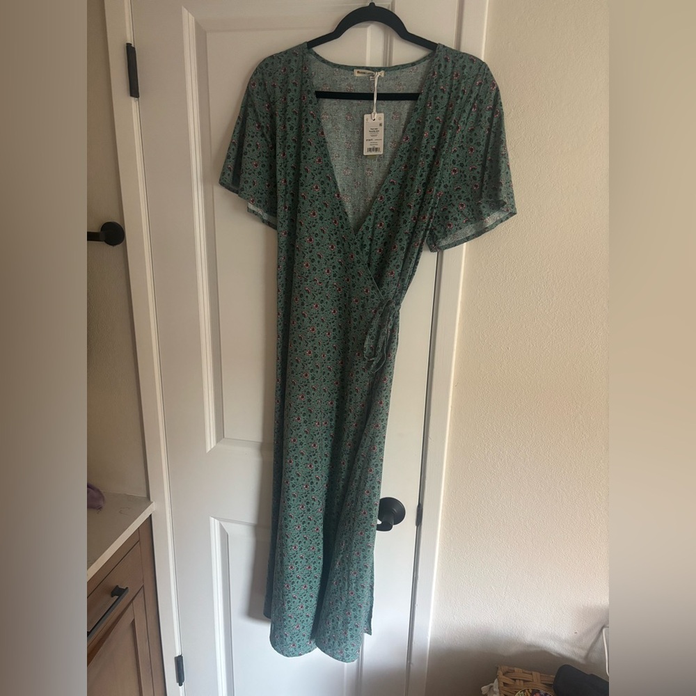 Marine Layer Green Floral Maxi Dress